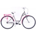 Mestský bicykel 28" Kozbike K9 1 prevodový Grafitovo ružový 